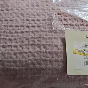 Relaxed Waffle Weave Shower Curtain Mauve - Threshold